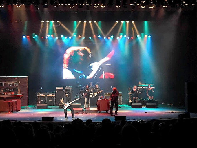 Moni Scaria with Lou Gramm (Foreigner, Rock & Roll Hall of Fame), John Payne (Asia) - Sandy Amphitheater